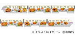 TDR初のハロウィーンライナー、ディズニーの仲間とかぼちゃのモノレール。