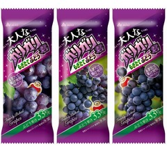 &ldquo;収穫して24時間以内に搾汁したぶどう果汁&rdquo;33％使用の「ガリガリ君」