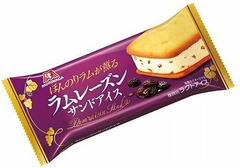 ラムレーズンサンドがアイスに、小腹を満たしたい時にもピッタリ。