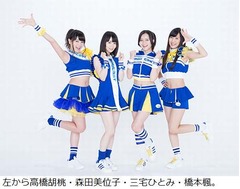 元お天気姉さんがスポーツ応援、アイドリング!!!3人とグループ活動。