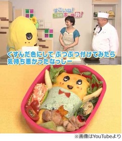 ふなっしーがキャラ弁番組に、軽妙なトークと完成度の高い弁当に反響。
