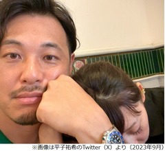ネタ合わせ中でもアルピー平子の膝に乗る妻、相方「愛妻家って&hellip;マジなんですよ」