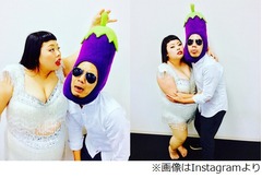 渡辺直美のこぼれそうな爆乳、天竺鼠・川原と密着ツーショット披露。