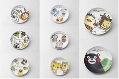 くまモンやバリィさんがお皿に、ローソンが「ゆるキャラプレート」。
