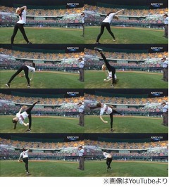 度肝抜く驚異の&ldquo;1回転投球&rdquo;、元女子新体操選手の始球式に大反響。