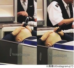&ldquo;ビジネスクラスで頭を剃る男&rdquo;が話題に