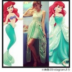 アリエル風の佐野ひなこに絶賛「天使かよ」「ドレスかわいいー」。