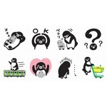  SuicaのペンギンLINEスタンプ、全8種類を期間限定で無料プレゼント。