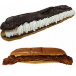 30cmのめっちゃ大きいエクレア、「あべのハルカス」オープン記念で。