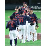 喜ぶ日本代表ナイン　野球