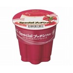 大人向け特別なプッチンプリン、プッチンするとベリーソースが流れ出す。