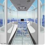 大阪に高さ日本一の大観覧車、座席シート以外の床面は透明ガラスに。