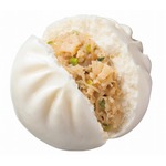 ローソンが数量限定ホタテまん、水煮と乾燥貝柱＆タラのすり身入り。