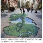 超デカい&ldquo;豆の木&rdquo;出現に喝采、世界的トリックアーティスト初来日。