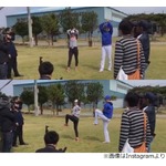 稲村亜美、DeNA井納投手にそっくりだった