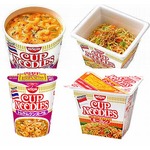 エスニックカップヌードル展開、「トムヤムクン」と「ミーゴレン」。