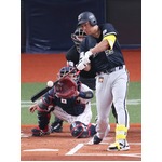 杉本の先制打　野球