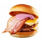 ベーコンがベロンッ、モンスター風バーガー