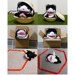 猫の口パクパクで演奏する楽器、パッケージは猫鍋・捨て猫・猫転送装置も。