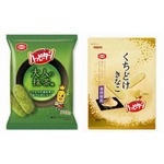 ほろ苦仕立てのハッピーターン、宇治抹茶練り込んだ「大人の抹茶味」。