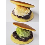 ブルーシールアイスのどら焼き、沖縄の甘味しゅり春秋とのコラボで。