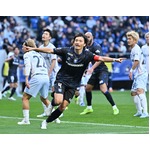 喜ぶ中谷　Ｊリーグ