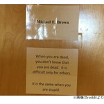 &ldquo;教授の格言&rdquo;が話題「When you are dead&hellip;」