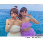 こじはる＆たかみなが貴重なプライベート水着、沖縄弾丸旅行でパチリ。