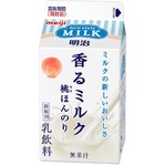 ふわっと桃のフレーバーミルク、明治が東北限定「香るミルク」新作。