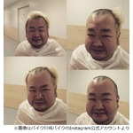 金髪のハチミツ二郎が坊主頭に、元美容師のバイク川崎バイクの手で。