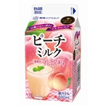 甘い香りの「ピーチミルク」、乳飲料市場では少ない桃フレーバー。