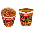 衝撃的に辛いカップヌードル、激辛チゲ風スープの「レッドショック」。