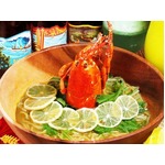 オマール海老ミソたっぷりの麺、頭1匹分丸ごとのハワイアンラーメン。