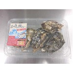 チンするだけで殻付き蒸しかき、広島県が電子レンジパック入り商品。