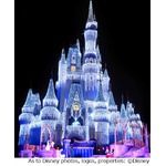 米シンデレラ城はキラキラ光る、フロリダディズニーのXmasイベント。