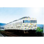 ぶっ飛びデザインの「mt」電車、人気マスキングテープが外にも内にも。