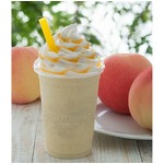 GODIVAショコリキサーに夏味、桃の甘みにホワイトチョコが溶け合う。