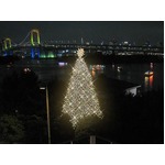 お台場ツリーが&ldquo;温かい光&rdquo;に、シャンパンゴールドと白ベースに一新。