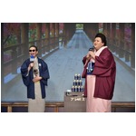 タモリとマツコが和装で共演、「プレミアムボス 微糖」の発表会で。