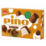 秋限定「ピノ 味わいマロン」、マロンアイスをミルクチョコで包む。