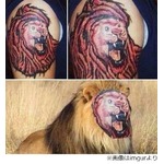 失敗したライオンのタトゥー、&ldquo;百獣の王&rdquo;威厳と貫禄はどこへ。