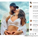 ネイマールの恋人が第1子妊娠、インスタでラブラブ報告