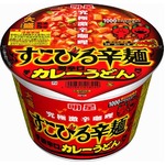 カップの激辛口カレーうどん、「すこびる辛麺」シリーズ初の和風めん。