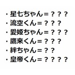 スマスマの今どきネームに反響、「星七」「流空」「絆」なんて読む？