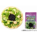 キャビア風のこんにゃく誕生、形＆色や旨みの効いた塩味を表現。