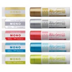 5色のMONO消し＆消えいろPIT、トンボ鉛筆創立100周年で化粧箱入りも。