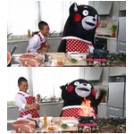くまモンがおネエと料理番組、熊本県の食材用いて達者な腕前を披露。