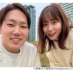 元SKE48の大場美奈、新婚の夫・SB石川柊太投手の&ldquo;ノーヒットノーラン&rdquo;祝福