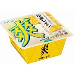 酸味強めの「爽」冷凍レモン味、塩をかけてもソーダに入れても美味。