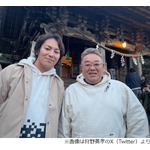 狩野英孝、実家の櫻田山神社「三が日無事に終えました」サンド伊達の参拝も報告